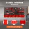 SucceBuy 30Bin Wandmontierte Aufbewahrungsbehälter Teile Rack Organizer Garage mit Wandpaneelen Haken Kunststoff Shop Tool für Schraubnägel 4