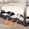 Teleskop-Aufbewahrungsregal unter dem Tisch, Metallkabel-Management-Tablett, Heimbüro, Schreibtisch, Draht-Organizer, kein Stanzen, Aufbewahrungszubehör 3