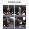 Schneeketten aus Manganstahl, robust, für Winter, Schnee, Schlamm, Sand, 175–265 mm, Reifen, rutschfest, Notfall, Auto, LKW, SUV, einfache Installation 5