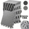 1/4/8 Stück 2,5 cm dicke EVA-Fußmatten aus ineinandergreifendem Schaumstoff, rutschfeste, wasserdichte Puzzle-Fliesen für Fitnessstudio, Workout, Zuhause, Kinderzimmer, Schutz 1