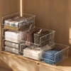 Schrank-Organizer und Aufbewahrung, Kleider-Hängeregale, Drahtkörbe, Aufbewahrungskorb, Behälter, für Kleidung, Pullover, Schuhe, Handtaschen 1