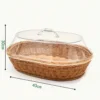 Eleganter Brotkorb mit Acrylabdeckung – langlebiges Obst- und Desserttablett für Küche, Picknick |   Stilvolle Heimdarstellung 5