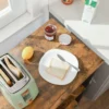 VASAGLE Küchenregal auf Rollen, Servierwagen mit 3 Ebenen, Küchenwagen, Mikrowellen-Regal, für Mini-Backofen 5