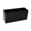 3-Loch transparente Kosmetik Make-up Acryl Make-up Pinsel Werkzeug Aufbewahrungsbox Fall Make-up Pinsel Halter Tisch Organizer Make-up-Tool 4