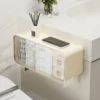 An der Wand montierte Make-up-Aufbewahrungsbox zum Aufhängen, Kosmetik-Organizer, stanzfrei, staubdicht, Aufbewahrungsregal mit Deckel, Taschentuchbox für Badezimmer 1