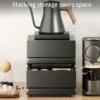 Kaffeemaschine Basis Küche Arbeitsplatte Metall Aufbewahrungsbox Schublade Holz Teebeutel Kaffeekapsel Schublade Aufbewahrungsständer Wasserbar 2