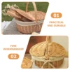Picknick Obst Lagerung Korb Ostern Haushalt Snack Container Weidenkorb mit Deckel Multi-funktion Weidenkorb Hause Versorgung 3