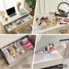 10-teiliges, vielseitiges Schubladen-Organizer-Set – transparente Kunststofftabletts und Trennwände in 4 Größen für perfekte Make-up- und Küchenaufbewahrung 6