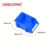 LEADLOONG X1 8 Stück 180 x 120 x 80 mm/7 x 4,7 x 3,1 Zoll Garagen-Aufbewahrungsbox aus Kunststoff, stapelbare Aufbewahrungsbehälter, Teile-Aufbewahrungsorganisator 6