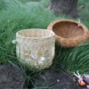 Handgemachter Pilz-Aufbewahrungskorb, ästhetisches Rattan, geflochtener Picknickkorb, niedliche Kinder-Geldbörse aus Korbgeflecht, Heimdekoration, Fotografie-Requisiten 3