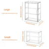 Durchsichtiger Make-up-Aufbewahrungskoffer, staubdichte Kosmetik-Organizer-Box, Hautpflegebehälter, mehrlagige Kosmetikvitrinen mit großem Fassungsvermögen 6