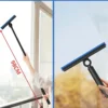 Ehomgui teleskop dusch rakel für glastür wischer schaber reiniger badezimmers piegel wischer schaber glas reinigung 3