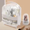 Make-up-Aufbewahrungsorganisator, Kosmetik-Organizer, Aufbewahrungsbox für die Hautpflege, Make-up-Behälter mit großem Fassungsvermögen für Waschtisch, Arbeitsplatte 2