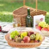 Eleganter Brotkorb mit Acrylabdeckung – langlebiges Obst- und Desserttablett für Küche, Picknick |   Stilvolle Heimdarstellung 1