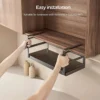 Hängender Aufbewahrungskorb unter dem Regal, verstellbare Breite unter dem Schrank, zusätzliche Aufbewahrungsregale, robuster Slip-in-Körbe-Organizer
