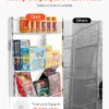 VEVOR Vorratsschrank Speisekammer-Organizer Aufbewahrung über der Tür, 6-stufige Gewürzregale zum Aufhängen aus Stahl, verstellbare Lagerregale für die Wand, für Zuhause Küche Badezimmer, weiß 4