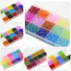 15 Gitter Set Box 2 3 4mm Hirse Perlen Glas lose Perlen für Schmuck herstellung DIY Armbänder Halskette hand gewebte dekorative Lieferungen