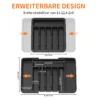 Verbessertes erweiterbares Besteck-Schubladentablett | Küchenutensilien-Organizer mit 6–8 Fächern | Besteck-Aufbewahrungsbox für Messer, Gabel, Löffel 2