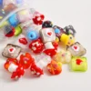 10-30 Stück zufällig gemischte Spirale, Blume, Pilz, quadratisch, herzförmig, Glas-Abstandsperlen, DIY-Armband, Schlüsselanhänger, Schmuckzubehör 5