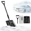 Tragbare Schneeschaufel aus Metall und Kunststoff mit großer Kapazität, Eltern-Kind-Spiel-Schneeschaufel, Notfallschaufel für Garten, Auto, Camping