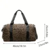 Modische Damen-Einkaufstasche mit Leopardenmuster, Reisetasche mit großem Fassungsvermögen, Weekender-Übernachtungstasche mit Schuhfach 3