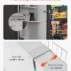 VEVOR Vorratsschrank Speisekammer-Organizer Aufbewahrung über der Tür, 6-stufige Gewürzregale zum Aufhängen aus Stahl, verstellbare Lagerregale für die Wand, für Zuhause Küche Badezimmer, weiß 2