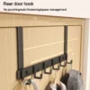 Haken über der Tür, 6 Haken, Kleidung, Mantel, Hut, Handtuchhalter, Badezimmer-Organizer, Rack, Türhänger, Halter, Heim- und Küchenzubehör 4