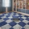 Ineinandergreifende Yoga-Matte aus Plüschschaum, Fliesen, dicker, rutschfester Übungsboden, gepolsterte Puzzle-Matte für Zuhause, Fitnessstudio, Pilates, Fitness, Tatami 6