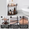 Bad Schreibtisch Lagerung Inhaber Kosmetik Organizer Winkel Regal Mehrschichtige Bad Artikel Organisation Regale Küche Gewürz Stehen 5