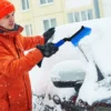    Auto Eis Schaber und Pinsel Auto Schaber Schnee Pinsel Fenster Eis Schaber Fenster Eis Schaber Schnee Reiniger Für Auto SUV 4