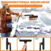 5-in-1 einziehbare Schneebürste und Eiskratzer für die Windschutzscheibe von Autos, Schneeschaufeln mit 180 °   Schwenkbarer Bürstenkopf für die Schneereinigung von Autos 3