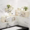 An der Wand montierte Make-up-Aufbewahrungsbox zum Aufhängen, Kosmetik-Organizer, stanzfrei, staubdicht, Aufbewahrungsregal mit Deckel, Taschentuchbox für Badezimmer 2