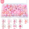 45 teile/los Boxed Farbige Acryl Runde Perlen/Abstandsperlen Gemischt Set Für DIY Schmuck Armband Halskette Ohrring Etc Zubehör 5