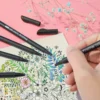 1 Schachtel farbiger Hakenstifte, Handkonto, Nachzeichnungsstifte, Kunst, Aquarellpinsel, Malen, Malen, Nadelstifte, Zeichnen, Schreibwaren 4