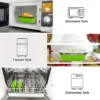 1/4PCS Falten Silikon Lunch Box Küche Kühlschrank Konservierung Box Umweltfreundliche Picknick Lagerung Box Stapelbar Platz Sparen 4