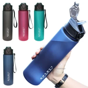 750 ml Wasserflasche mit Strohhalm, Zeitmarkierung, großes Fassungsvermögen, motivierender, auslaufsicherer Wasserkrug aus Kunststoff für Reisen im Fitnessstudio, Outdoor-Sportarten