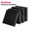 Schwarzer Industrie-Gummiblock, multifunktionale Anti-Vibrationsmatte, Maschinenschock-Pad, elastische Anti-Rutsch-Dichtung, Dicke 10–100 mm