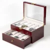 Uhrenbox aus Holz, umweltfreundlicher Uhrenaufbewahrungskoffer mit 1/2/3/5/6/10/12 Fächern, Reise-Organizer für Herrenuhren, Geschenkbox 4