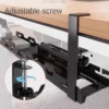 Teleskop-Aufbewahrungsregal unter dem Tisch, Metallkabel-Management-Tablett, Heimbüro, Schreibtisch, Draht-Organizer, kein Stanzen, Aufbewahrungszubehör 4