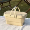 Picknick-Camping-Klappkorb für den Außenbereich, bequeme Reisen mit Deckel, großes Fassungsvermögen und multifunktionaler tragbarer Aufbewahrungskorb 6