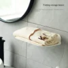 Neue Faltbare Wand Regal Punch-Freies Wand-montiert Kunststoff Schwimm Regal Haushalt Bad Wc Handtuch Kleidung Lagerung Rack 3