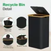 1 Set zusammenklappbarer Wäschekorb, Küchen-Recycling-Behälter, Aufbewahrungskorb, 100 l großes Fassungsvermögen, Flaschen-Recycling-Behälter mit abnehmbarer Tragetasche 1