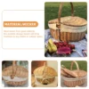 Picknick Obst Lagerung Korb Ostern Haushalt Snack Container Weidenkorb mit Deckel Multi-funktion Weidenkorb Hause Versorgung 4