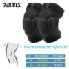 Aolikes 1 Paar Knies chützer für Sport verstellbare schwarz verdickte Schwamms tütze Kniesc honer Sport Anti-Rutsch-Kollision vermeidung Knies chützer 2