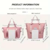 Damen-Reisetasche mit großem Fassungsvermögen, Nylon-Fitness- und Reisetasche, leichte Gepäckhandtasche, vielseitige Sporttasche, lässiger Stil 3