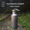 Keith Titan-Wasserflasche, Outdoor, Sport, Reisen, Camping, tragbar, auslaufsicher, mit Tasche, 400 ml / 550 ml / 700 ml Ti3032 3
