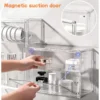 Durchsichtiger Make-up-Aufbewahrungskoffer, staubdichte Kosmetik-Organizer-Box, Hautpflegebehälter, mehrlagige Kosmetikvitrinen mit großem Fassungsvermögen 3