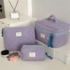 Großhandel 3-Taschen-Set, modische Damen-Kosmetiktasche, große Kapazität, Kulturbeutel, Make-up-Organizer, Damen-Stepptasche mit Reißverschluss 5