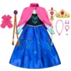 Anna Prinzessin Mädchen Kleid Halloween Cosplay 2026 Party Kostüm Schneekönigin Prinzessin Kleidung Kinder Outfit 2-10 Jahre