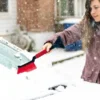 Auto-Eiskratzer und Bürste, Auto-Schaber, Schneebürste, Fenster, Eiskratzer, Schneeentferner für Auto, ergonomischer Schaumstoffgriff, Fenster-Schneereiniger 3